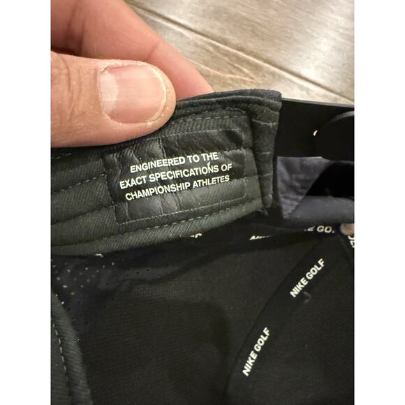 Nike Golf Pro Dri-Fit Mens Black Adjustable SnapBack Hat Baseball Cap 892643-010 - Picture 7 of 10